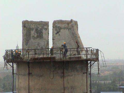 煙囪拆除方法與拆除步驟: